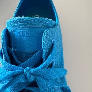 Converse Low-Top Canvas Sneakers in Bright Turquoise